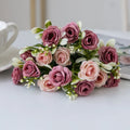 15-Head Silk Rose Artificial Flowers – Wedding & Home Décor Artificial Silk Flowers Babs shahong