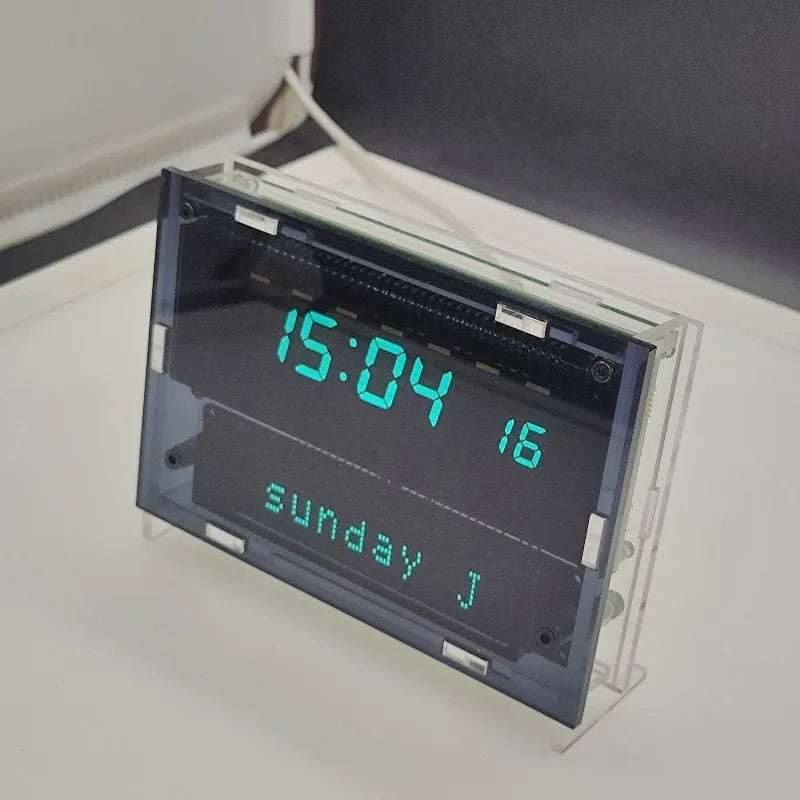 VFD WiFi Smart Desk Clock – Dual Display, Calendar & Auto Sync Smart Desk Clock Babs