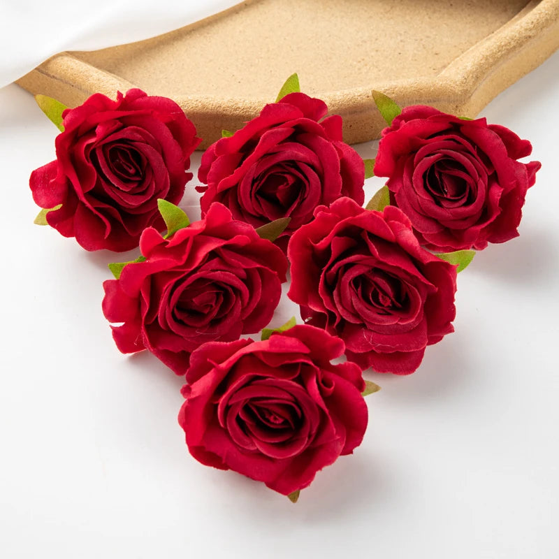 Silk Rose Artificial Flower Heads – Wedding & Party Décor (20/40 pcs) Artificial Silk Flowers Babs color 8 20pcs