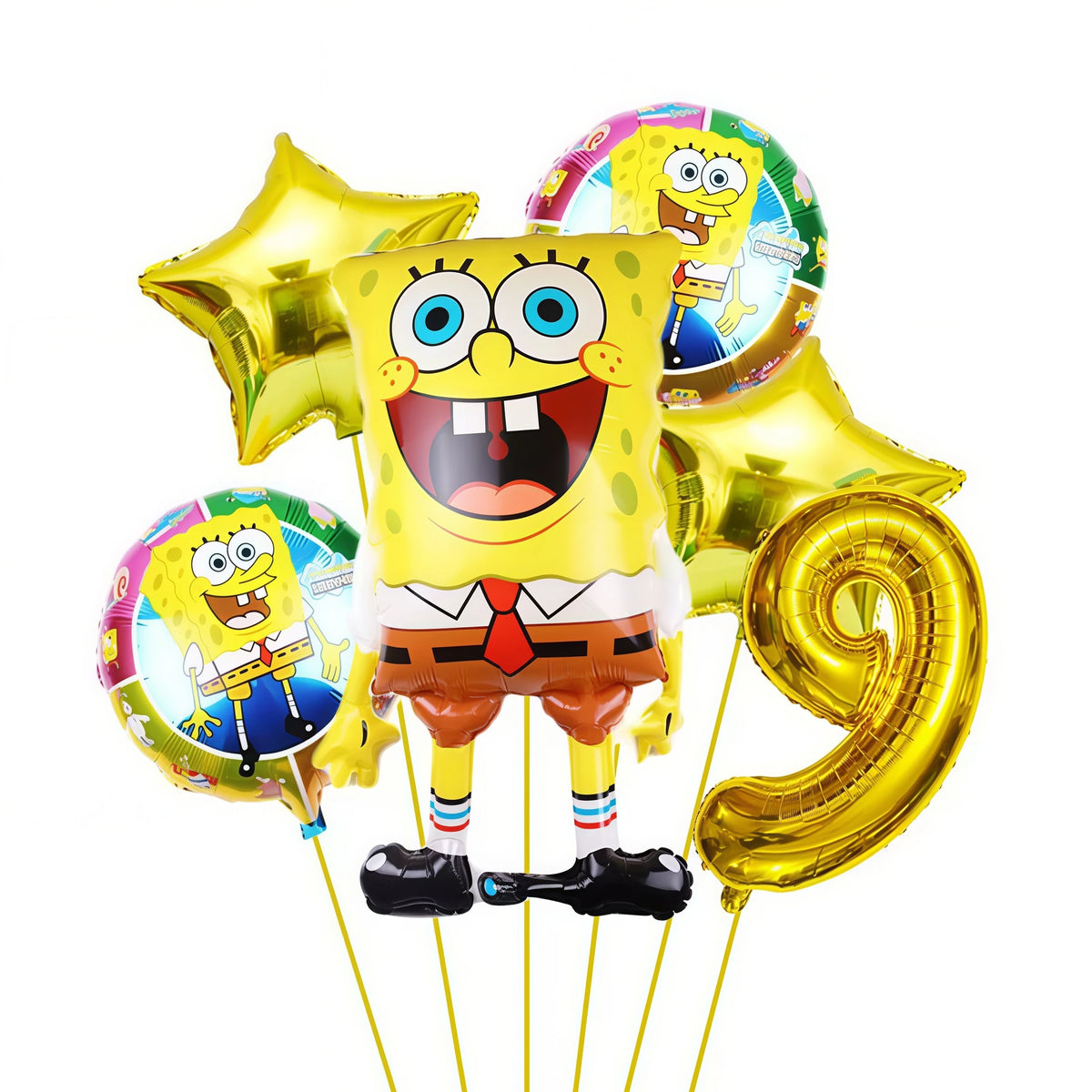 SpongeBob & Patrick Star Foil Balloons – Birthday Party Decor
