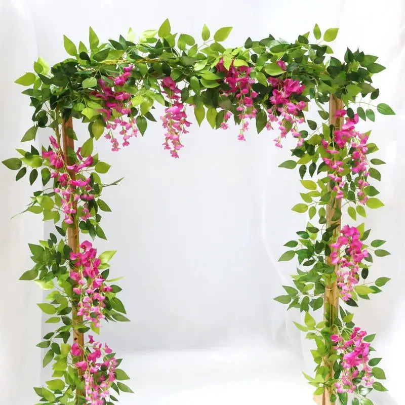 2M Artificial Hydrangea Leaf Vine for Wedding & Home Décor Artificial Flower Vine Babs