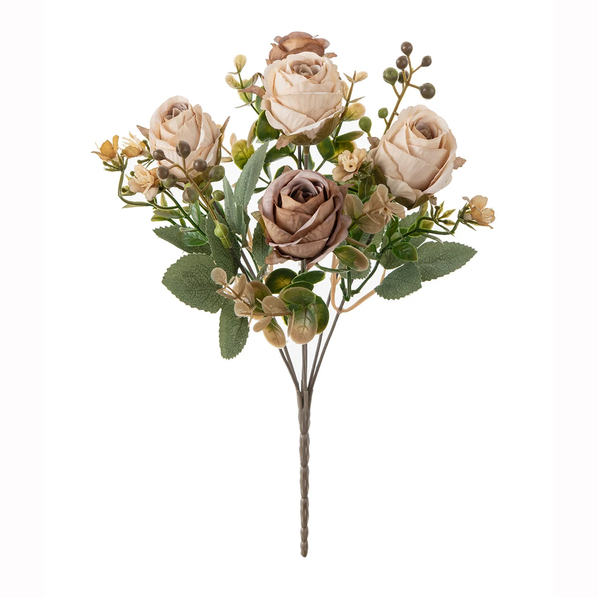 Silk Rose Artificial Flower Bouquet for Wedding & Home Décor Artificial Flower Bouquet Babs color 4 1 pc