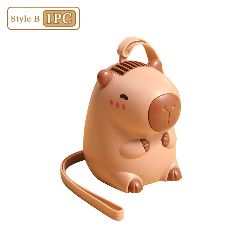 Capybara Mini USB Rechargeable Handheld Fan for Kids Portable Handheld Fan Babs Style B-1PC