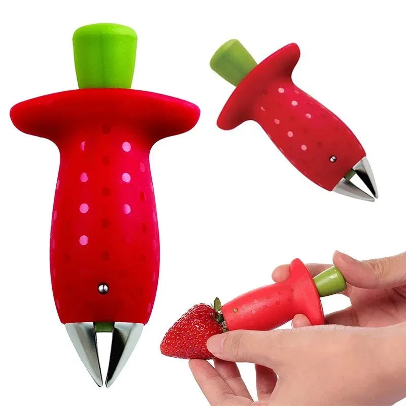 Strawberry Huller & Stem Remover – Stainless Steel Corer Tool Fruit Huller Tool Babs