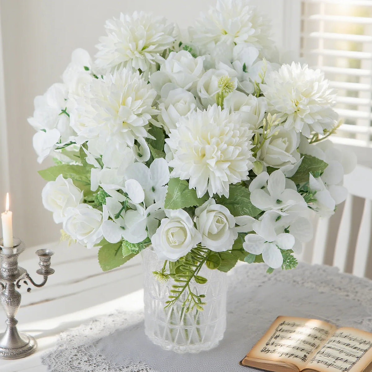 Artificial Silk Peony Flowers – Wedding & Home Décor Bouquet Artificial Silk Flowers Babs