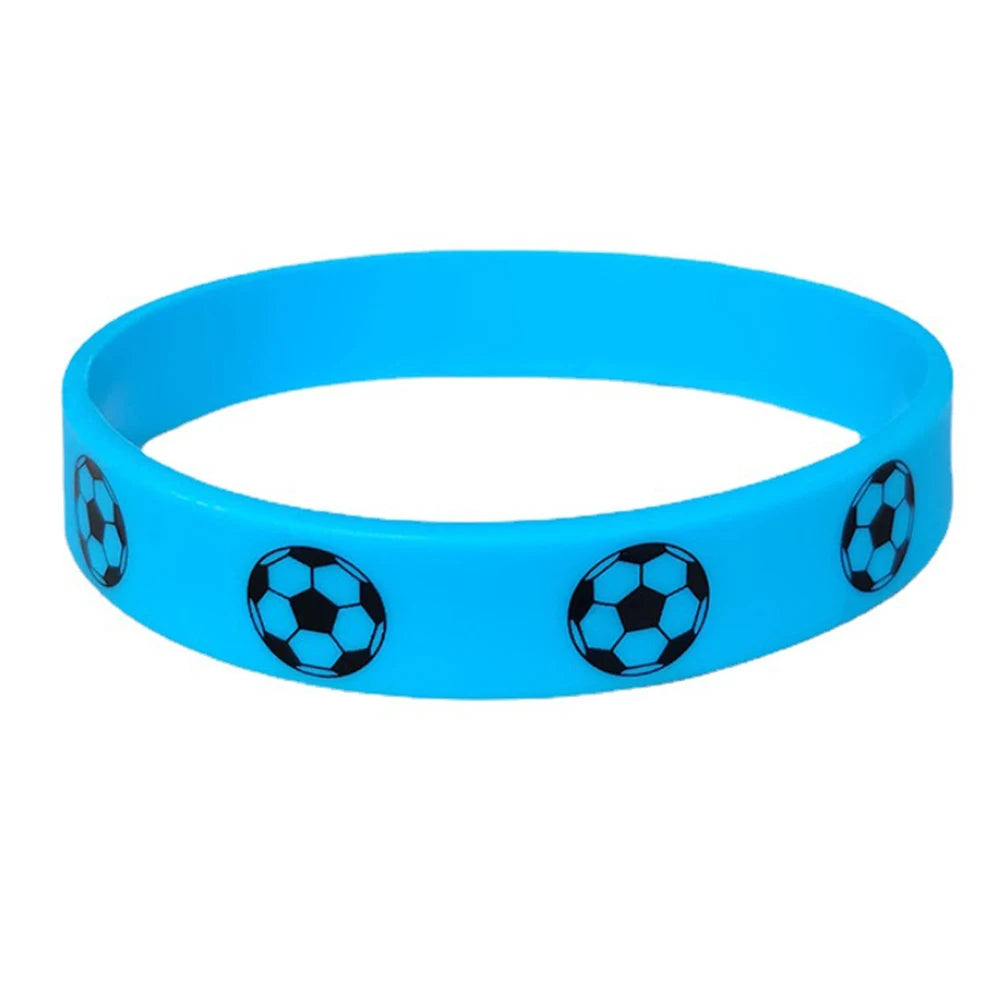 Soccer Silicone Wristbands 6-42 Pcs | Party Favors & Events Silicone Wristbands Babs Blue 42 Pcs