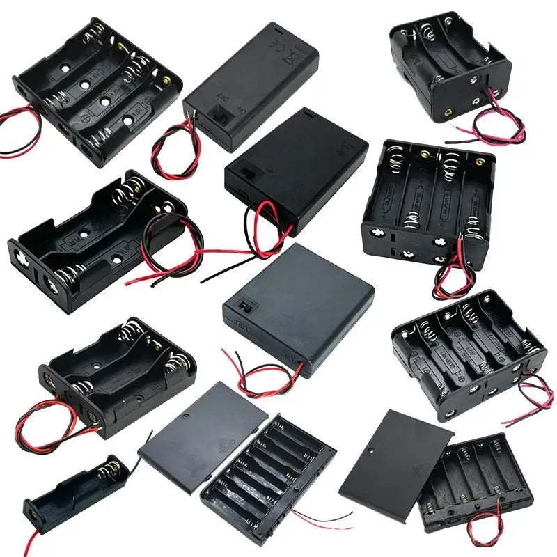 AA Battery Holder 1–4 Slot DIY Case with Leads | HUXUAN Battery Holder Case Babs