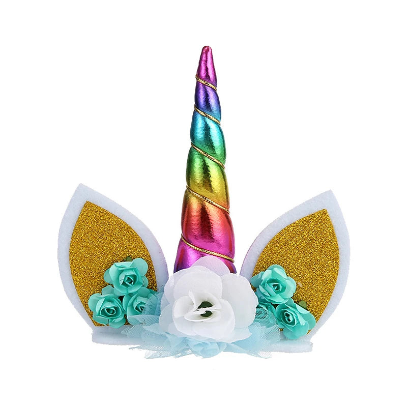 Rainbow Unicorn Cake Topper – Birthday & Baby Shower Decor Cake Topper Babs 1Pc A