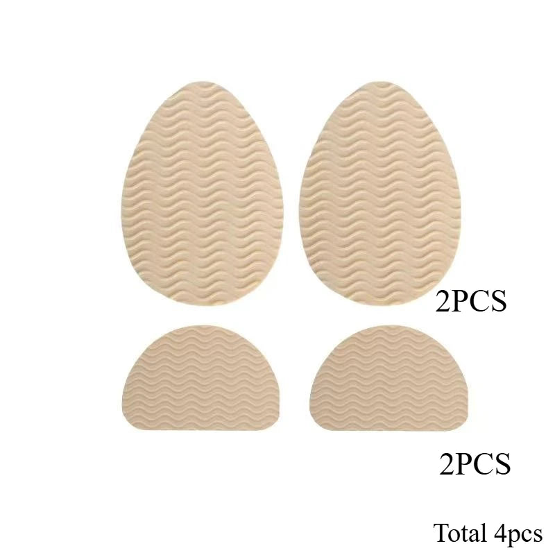 Anti-Slip Rubber Shoe Sole Pads – 4 Pcs | TPR Grip & Noise Reduction Shoe Sole Pads Babs Apricot