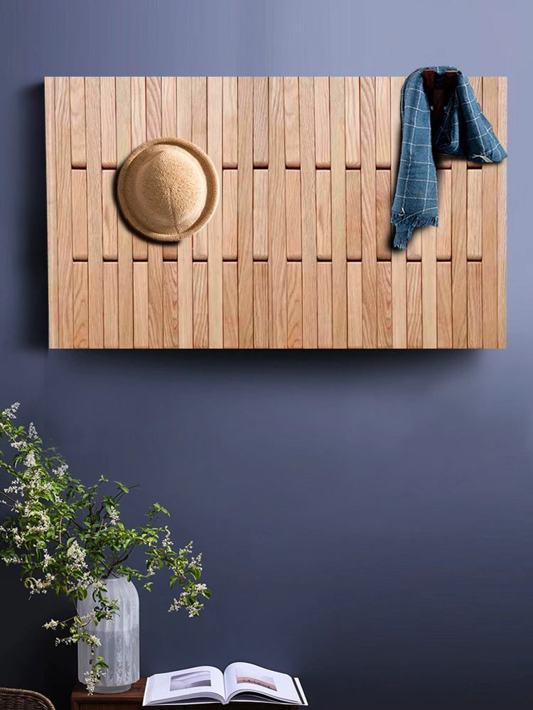 Nordic Pine Wood Wall Coat Rack – 10+ Hooks, Modern Style Wall Coat Rack Babs