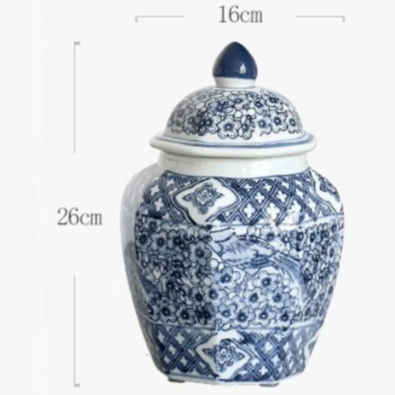 Handmade Ceramic Vase | New Chinese Style Porcelain Home Décor Decorative Ceramic Vase Babs Small