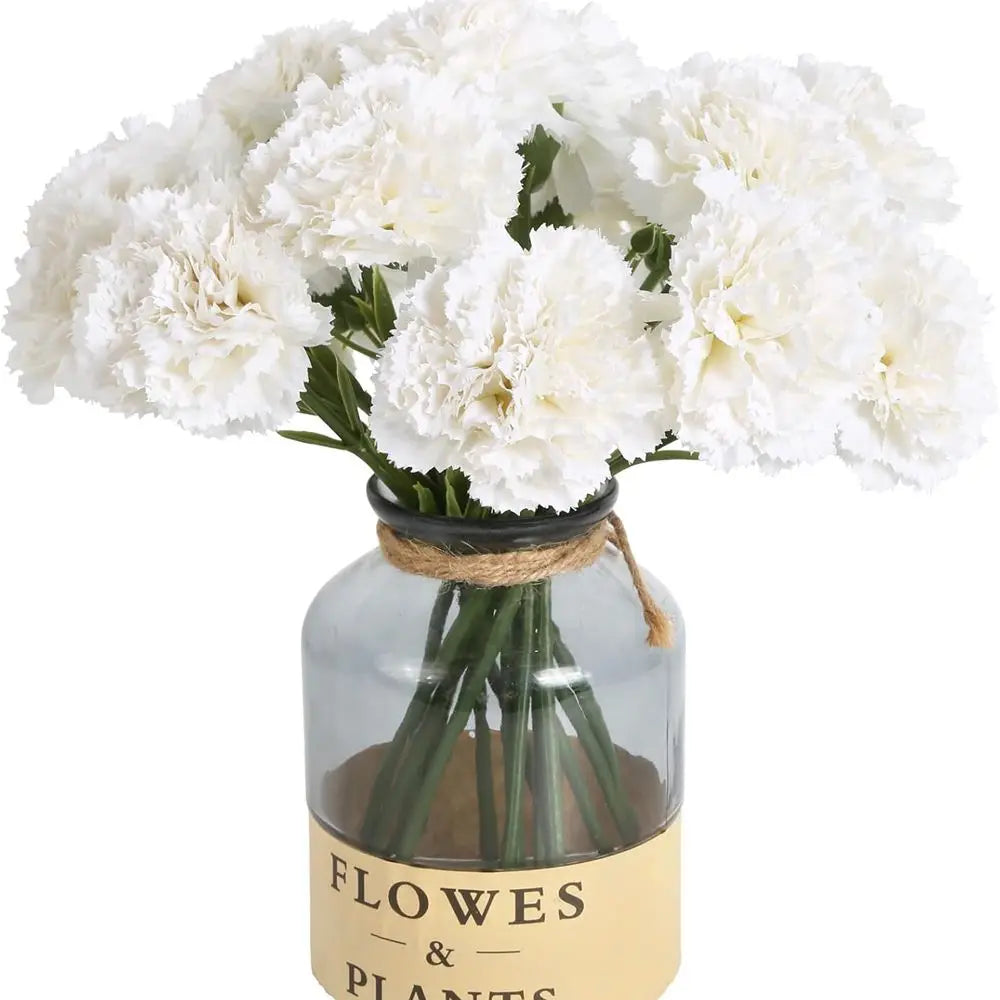 Silk Carnation Artificial Flowers 6/12 Stems – Wedding & Home Artificial Silk Flowers Babs