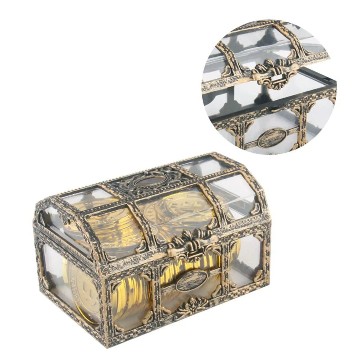 Transparent Pirate Treasure Box – Kids' Jewelry Organizer Jewelry Storage Box Babs
