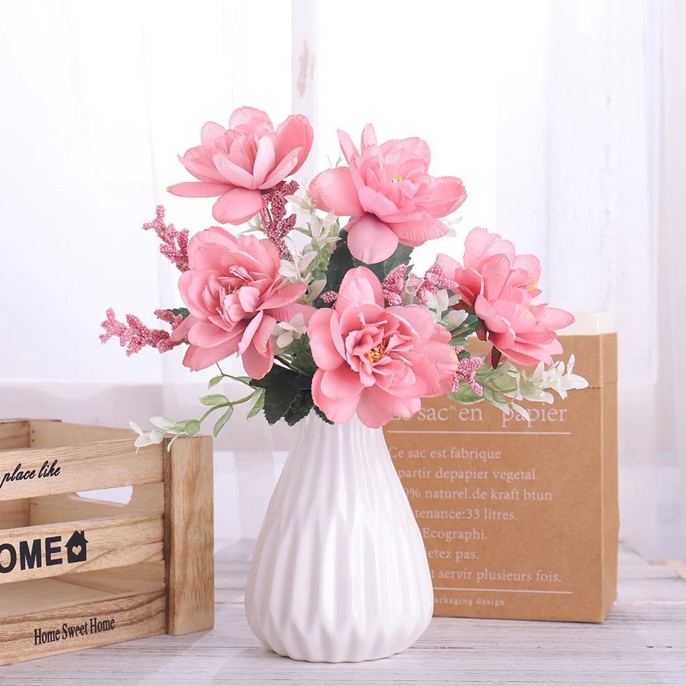 Artificial Silk Orchid Lotus Tea Rose Fake Flowers – 30cm Artificial Silk Flowers Babs