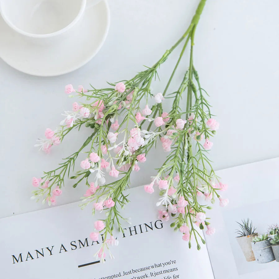 Artificial Gypsophila Bouquet – Wedding & Home Floral Decor Artificial Flower Bouquet Babs (Pink) 2 pcs