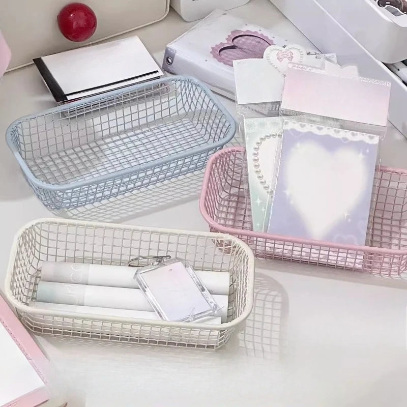 Metal Wire Storage Basket – Desk, Kitchen & Home Organizer Wire Storage Basket Babs