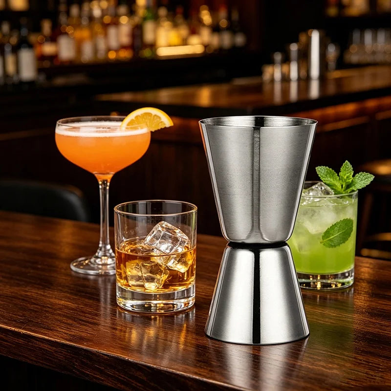 Stainless Steel Cocktail Jigger Bar Measuring Tool 15/30 & 20/40ml Cocktail Jigger Babs