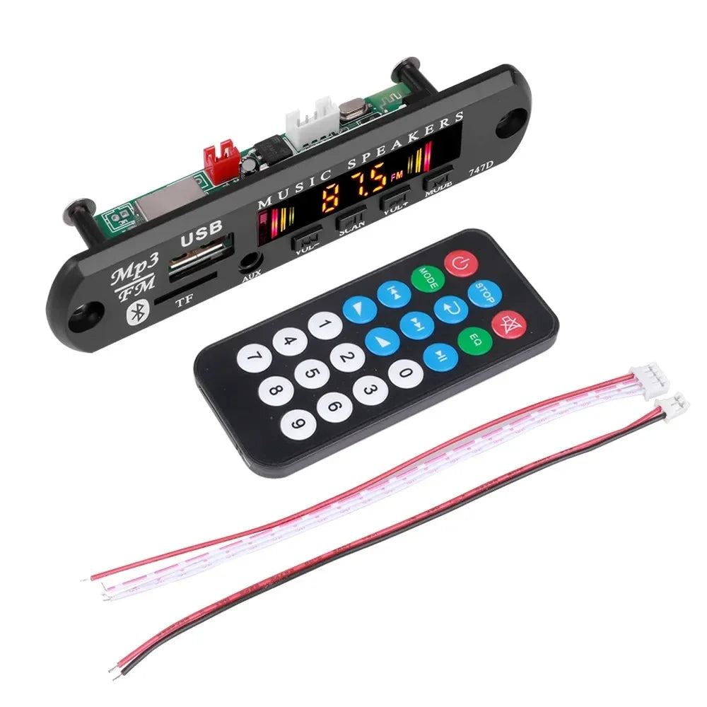 KEBIDUMEI Bluetooth 5.0 MP3 Decoder Board Car FM Radio Module MP3 Decoder Board Babs 1 PC