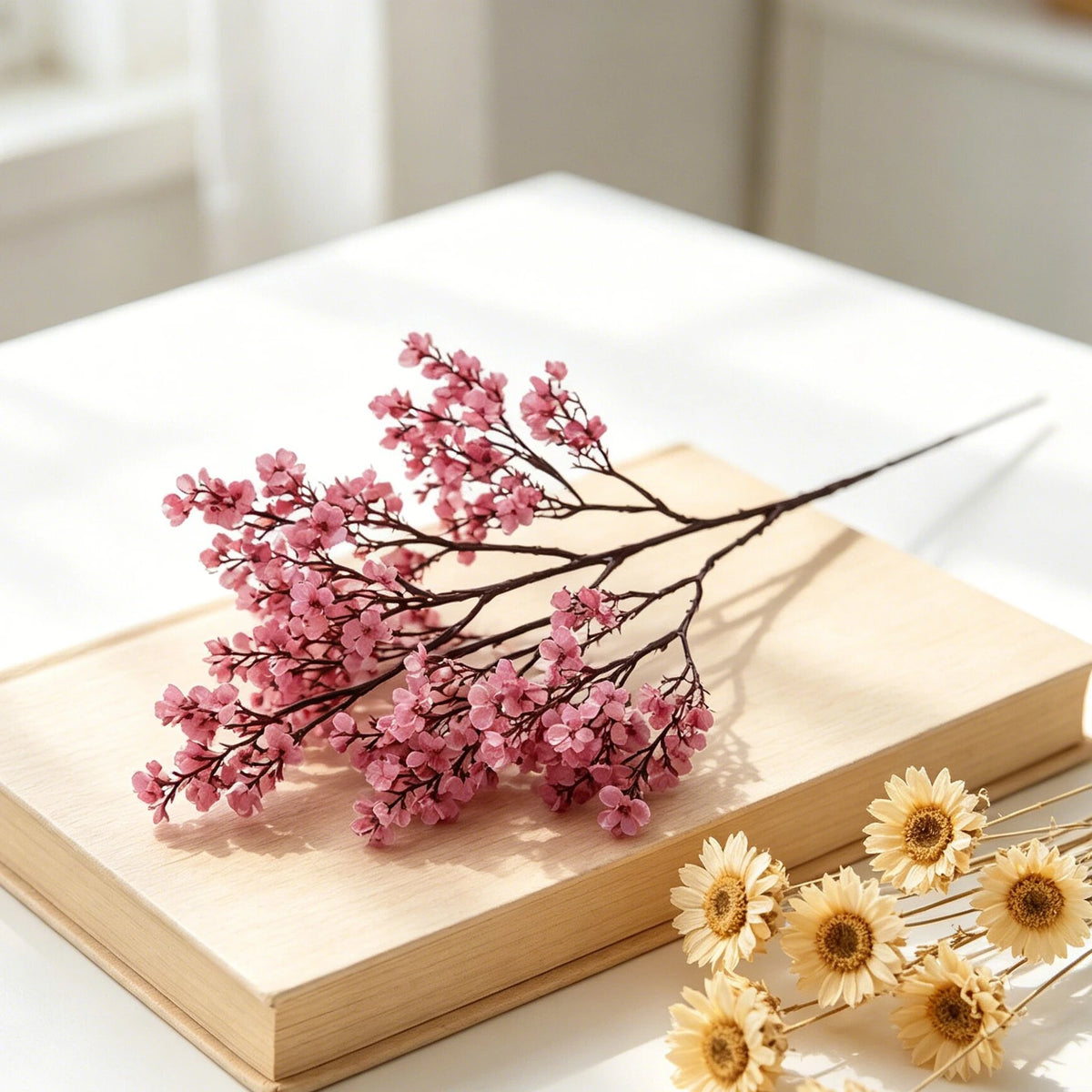 Artificial Cherry Blossom & Gypsophila Silk Flowers | Wedding Décor Artificial Silk Flowers Babs