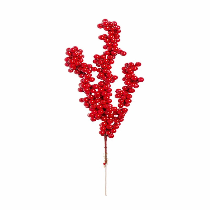 Artificial Holly Berry Branches 5/10 Pcs – Christmas & Party Decor Artificial Floral Picks Babs