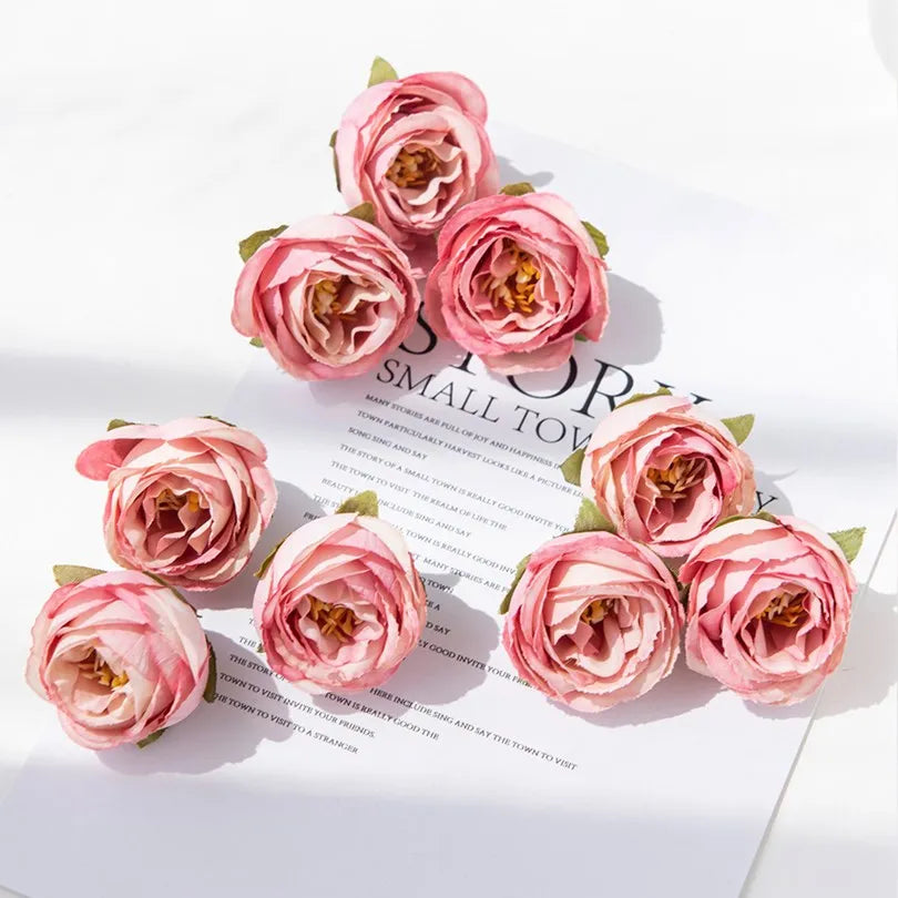 Silk Rose Artificial Flower Heads – Wedding & DIY Craft Decor Artificial Silk Flowers Babs