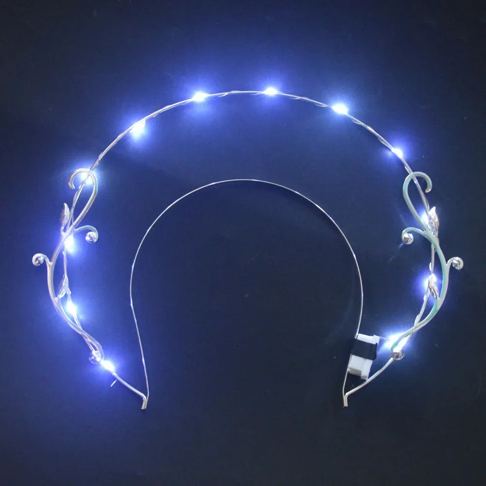 10-Pack LED Flashing Halo Crown Headbands – Mixed Colors LED Crown Headband Babs
