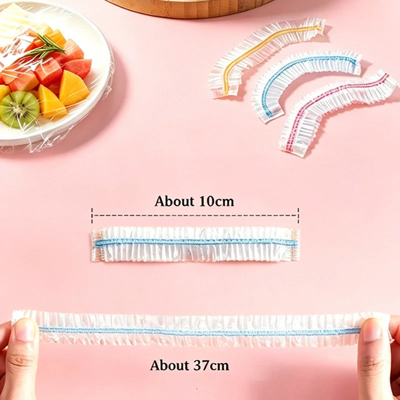 Colorful Disposable Food Lids – Elastic Cling Film Covers 50-300 Pcs Disposable Food Lids Babs