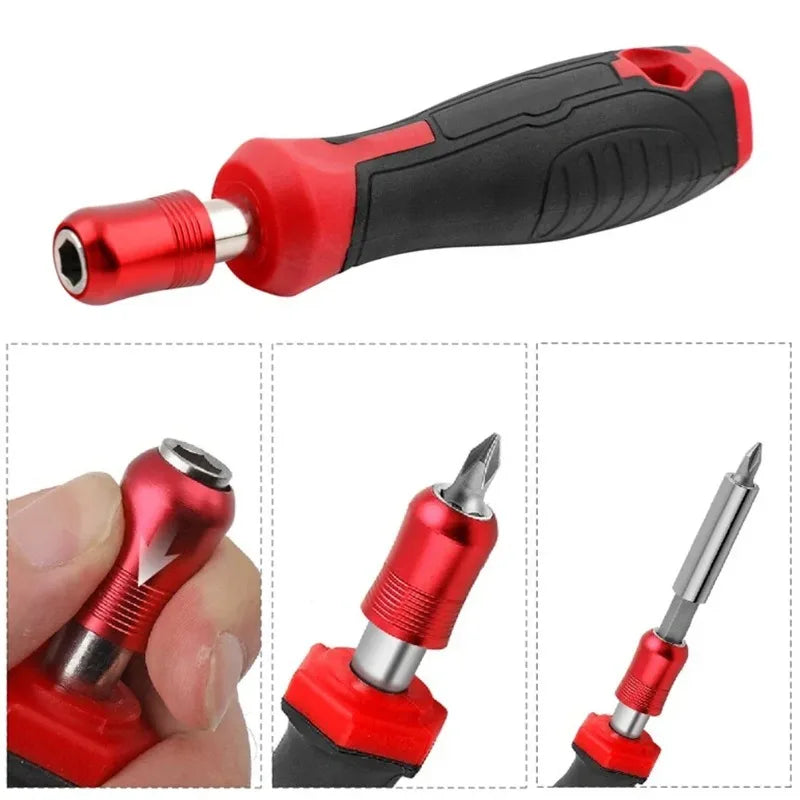 1/4" Hex Magnetic Screwdriver Handle – Self-Locking Bit Adapter Screwdriver Bit Adapter Babs