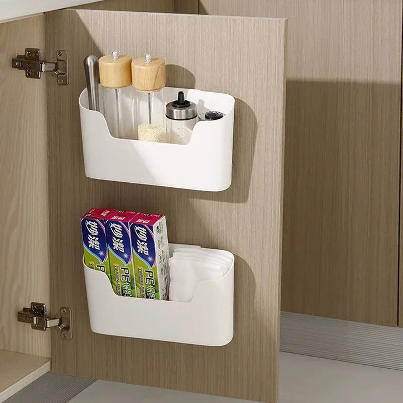 Wall-Mounted Kitchen Storage Box | Cabinet & Fridge Organizer Kitchen Storage Rack Babs