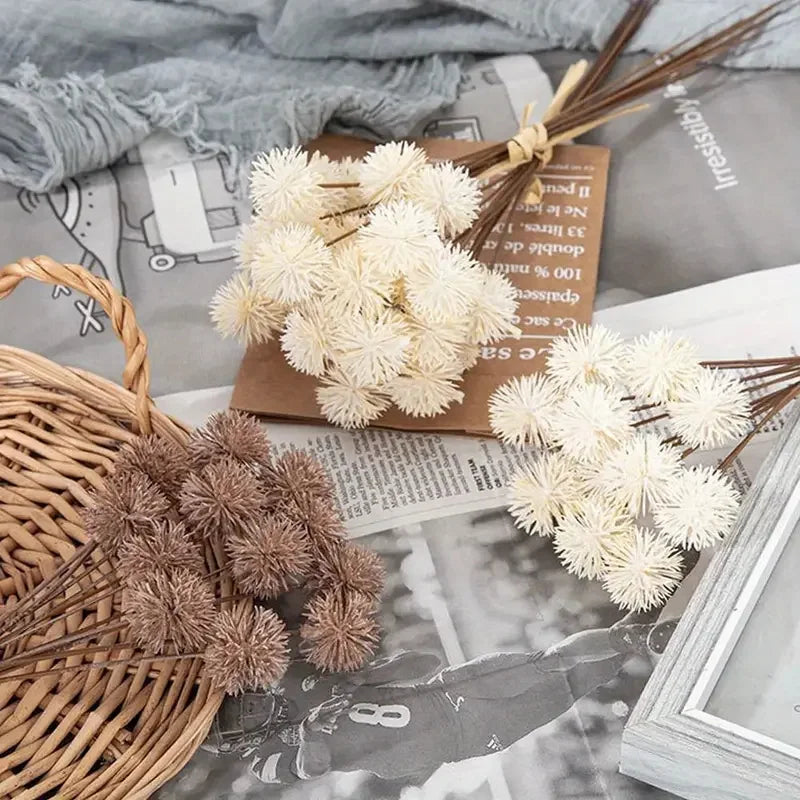 12pcs Artificial Pompon Mums Bouquet | Faux Fall Flowers Décor Artificial Flower Set Babs