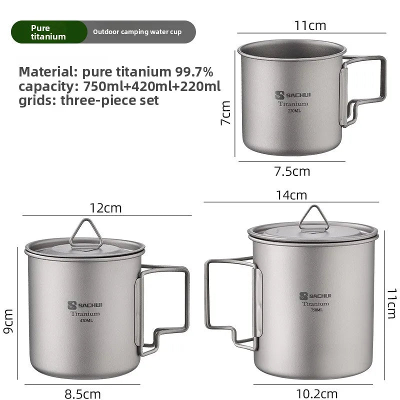 Pure Titanium Camping Mug & Portable Coffee Cup Set Titanium Camping Mug Babs 14