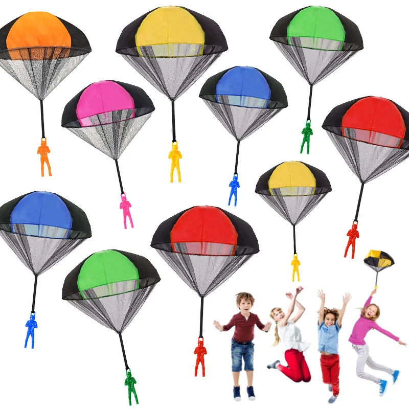 Parachute Toy Hand Throw Flying Game – Party Favors 1-6 Pcs Parachute Flying Toy Babs