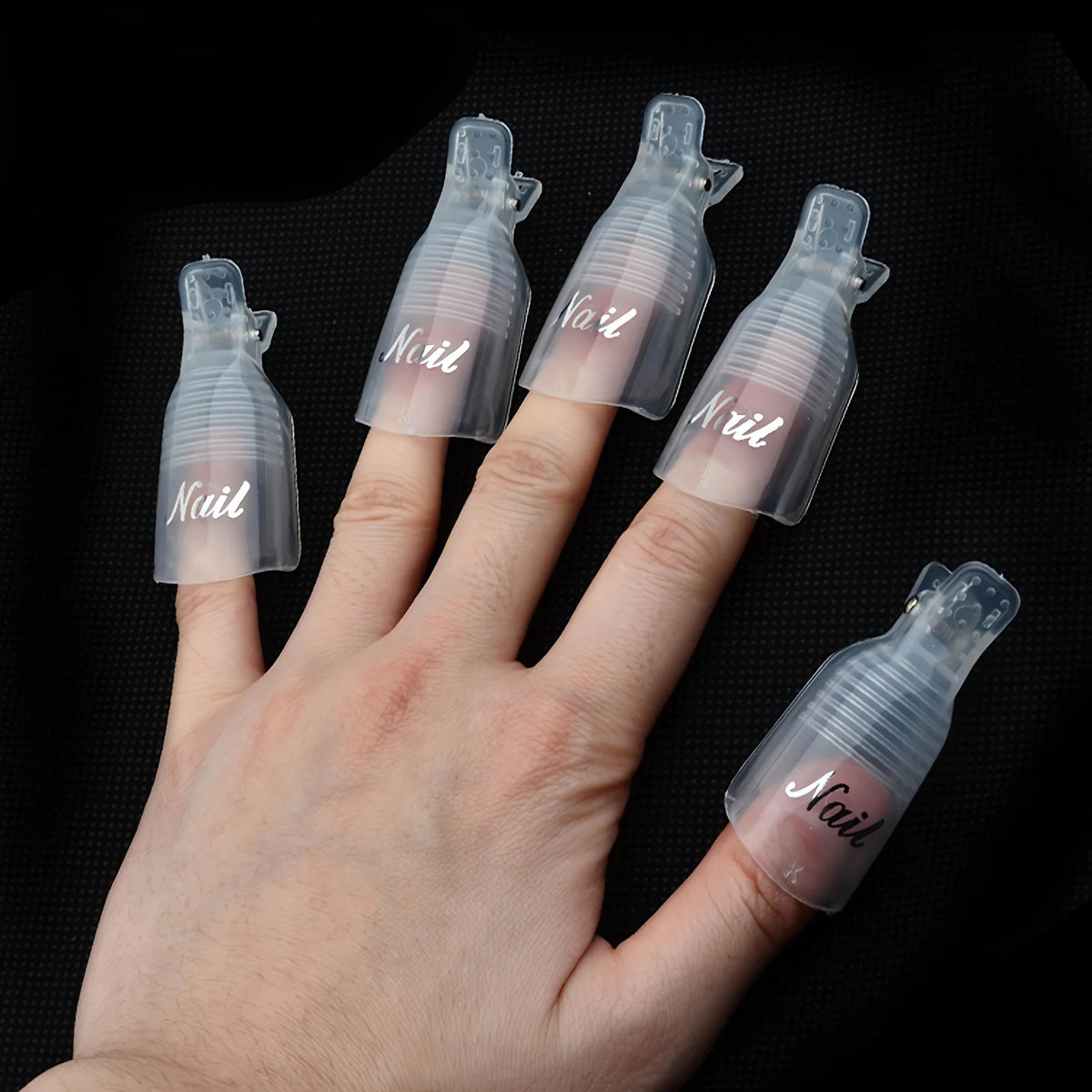 10-Pack Reusable Nail Soak-Off Removal Clips – Multi-Color Nail Removal Clips Babs transparent 10PCS