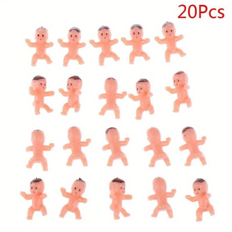 20Pcs Mini Plastic Baby Doll Accessories 1" & 1.2" Set Doll Accessories Babs Yellow