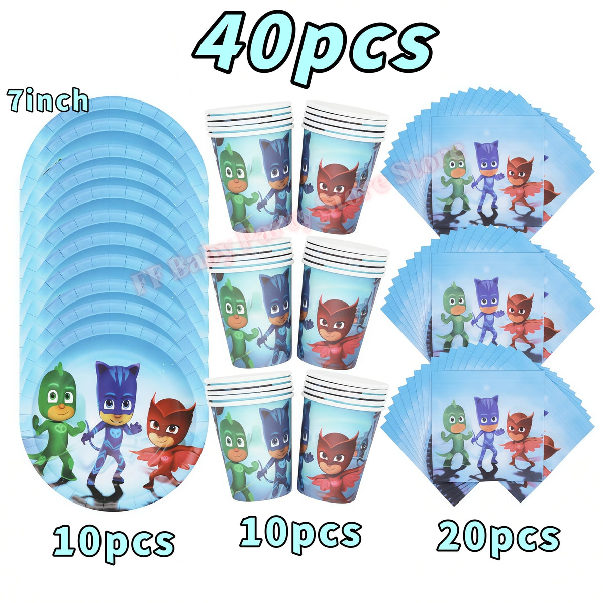 Superhero Birthday Party Supplies – Plates, Cups, Balloons & Banner