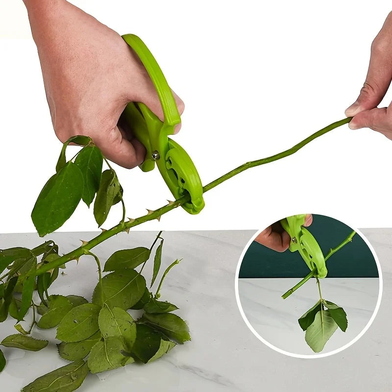 2-in-1 Floral Scissors & Rose De-Thorn Tool | Stem Pruner Floral Pruning Shears Babs