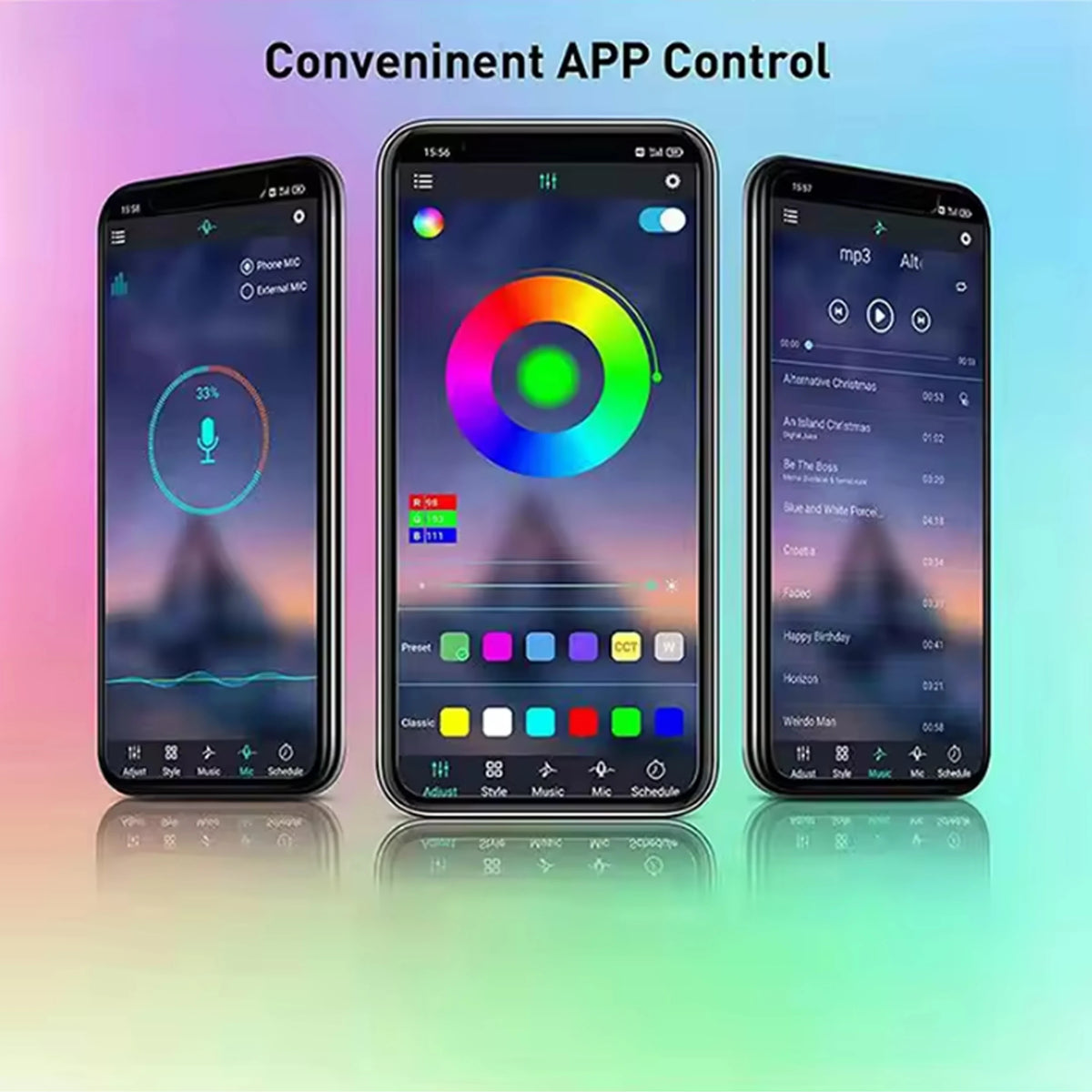 RGB Firework LED Strip Light – Bluetooth App & Music Sync LED Strip Light Babs