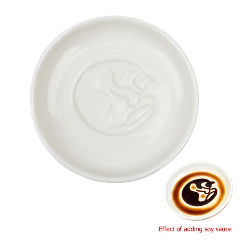 Japanese Cat Ceramic Soy Sauce Dipping Dish – Mini Bowl Ceramic Dipping Dish Babs Sleeping cat 8.8 x 2cm