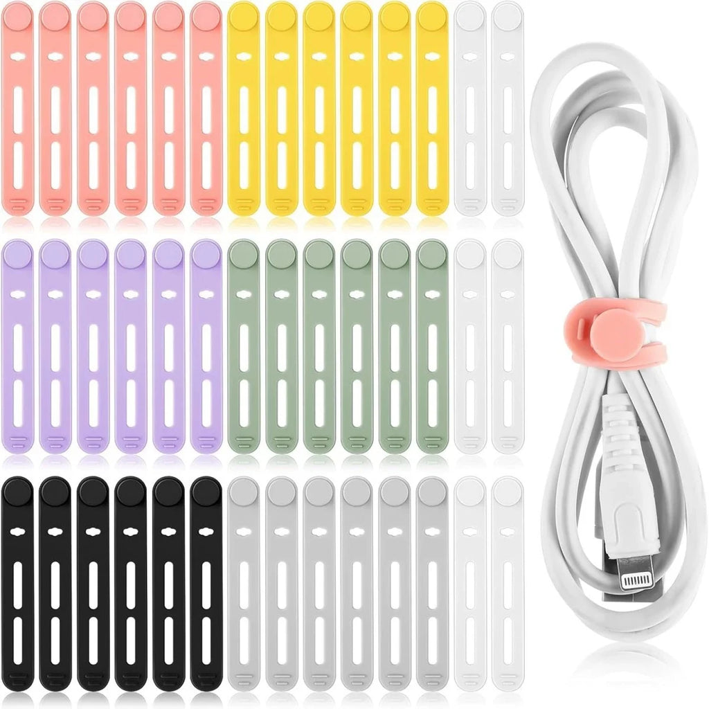 Reusable Silicone Cable Ties – Adjustable Cable Organizer Straps Cable Management Ties Babs