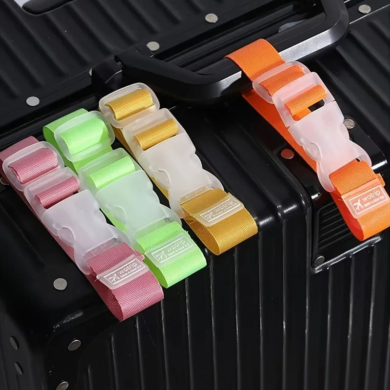 2pcs Colorful Nylon Luggage Straps – Adjustable Travel Belts Luggage Strap Babs