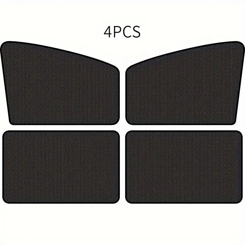 Magnetic Car Window Sunshade Mesh Curtain – UV Protection Car Window Sunshade Babs Black