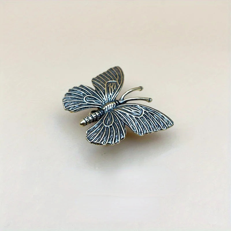 Solid Brass Butterfly Figurine – Antique Copper Desktop Ornament Brass Figurine Ornament Babs