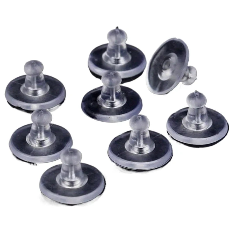 200pcs Silicone Rubber Earring Backs Stoppers for DIY Jewelry Earring Back Stoppers Babs