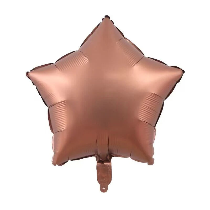 18" Heart & Star Foil Balloons – Retro Colors, Pack of 3-10 Foil Party Balloons Babs Star 1 3pcs