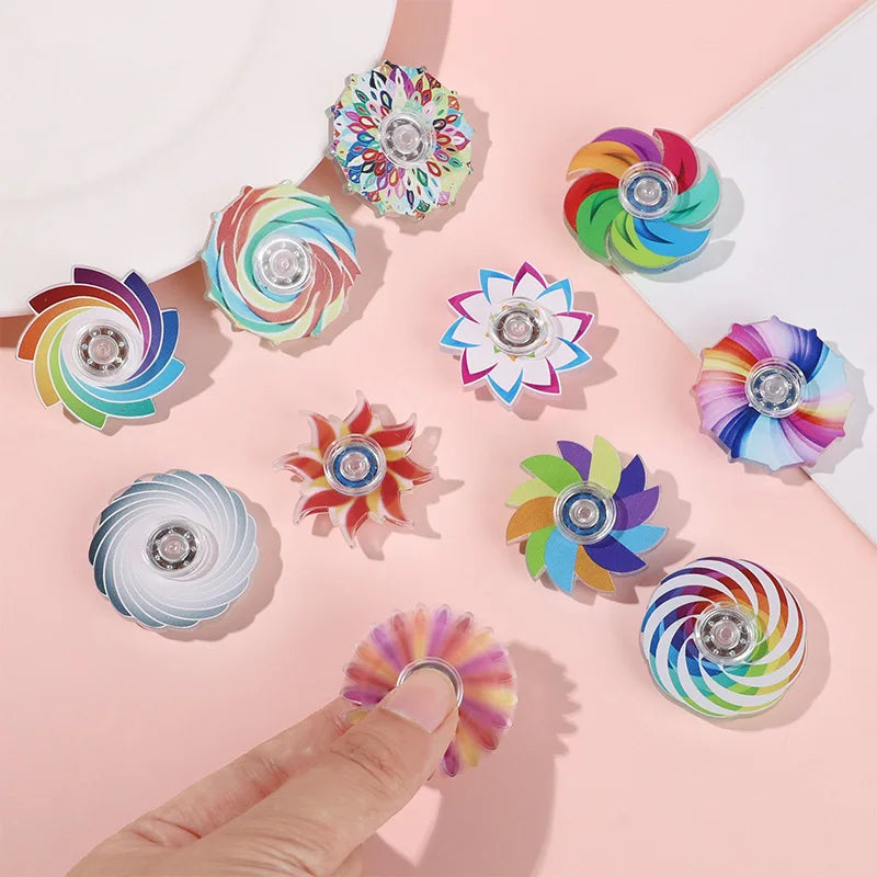 12/24 Mini Rainbow Fidget Spinners – Kids Party Favors Fidget Spinner Toy Babs