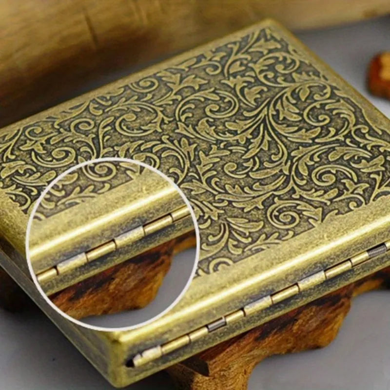 Vintage Metal Cigarette Case – Holds 20 Cigarettes | Gift Box Metal Cigarette Case Babs