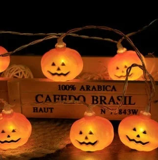 Halloween LED Pumpkin Bat String Lights – Party & Home Decor Halloween String Lights Babs Silced Pumpkin 1PC