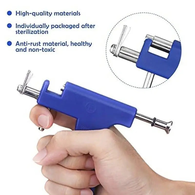 Disposable Sterile Piercing Gun Kit with 98pcs Studs Body Piercing Kit Babs