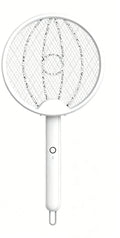 Foldable 4-in-1 Electric Mosquito Swatter – USB Rechargeable UV Zapper Electric Mosquito Swatter Babs White-B