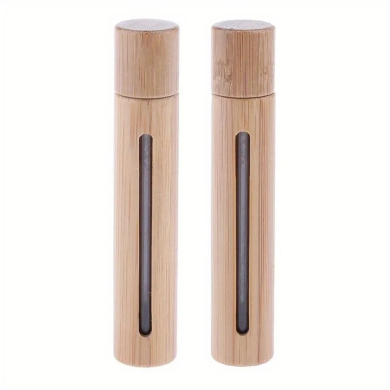 10ml Bamboo Roller Ball Bottle – Refillable Perfume Travel Vial Roller Ball Bottle Babs